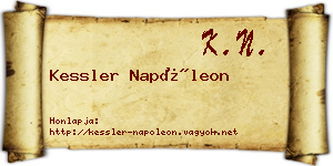 Kessler Napóleon névjegykártya